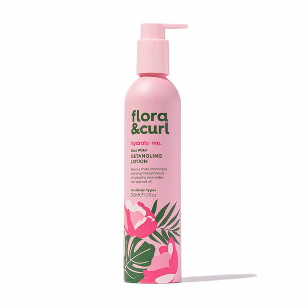 Flora & Curl - Desenredante orgánico de rosa y miel sin aclarado