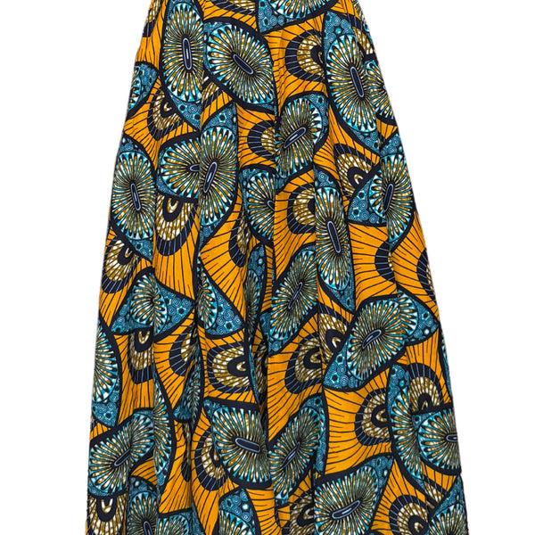 Colorful Black - Long Wax Skirt - African Rays