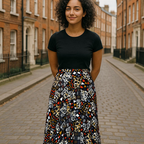 Colorful Black - Long Wax Skirt - Urban Tribal