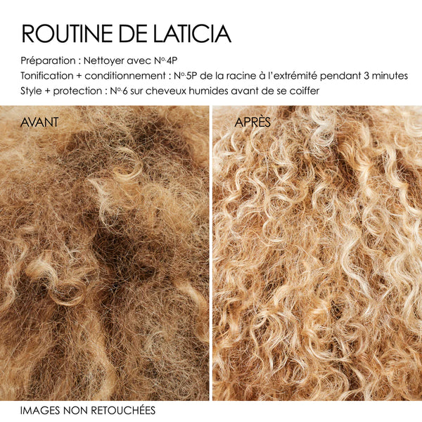 Olaplex nº4P Blonde Enhancer Toning Shampoo est un shampooing violet hautement concentré pour purifier, tonifier et réparer les cheveux blonds, décolorés / gris