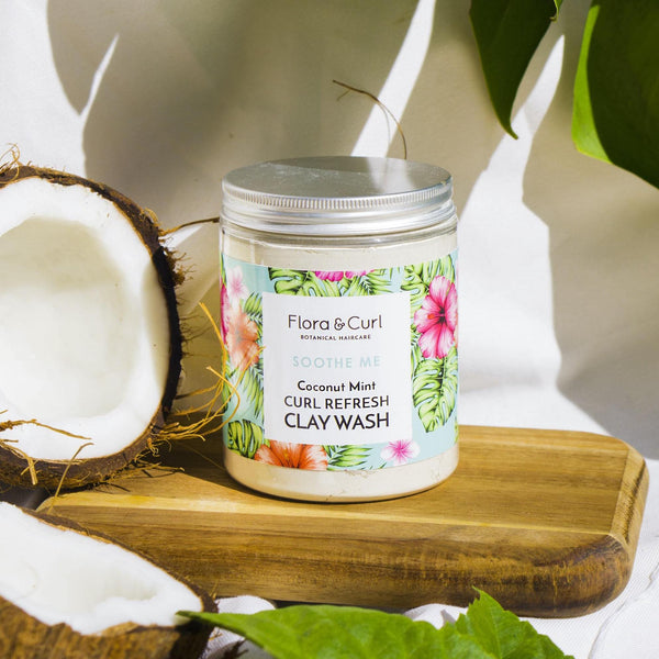 Flora & Curl - Lavado de arcilla refrescante de coco y menta