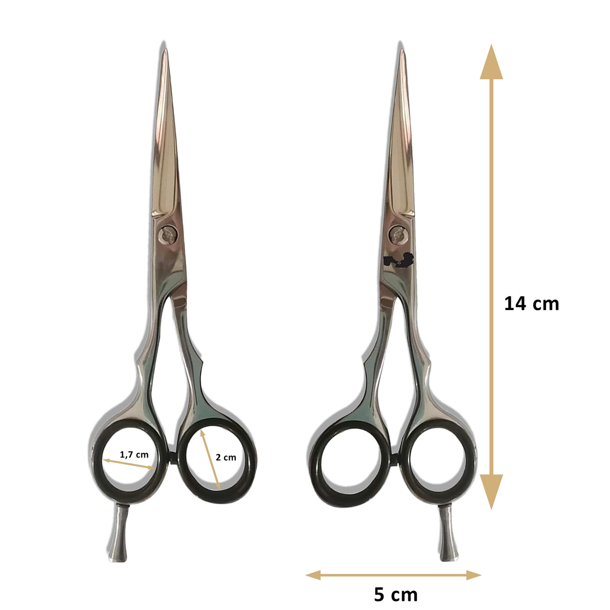 Colorful Black - Semi-Professional Hairdressing Scissors - 5.5 inches