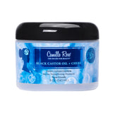Le masque réparateur par Camille Rose Naturals. Formulé notamment avec de l'huile de ricin noire (JBCO), de la poudre de Chebe et des protéines de blé.