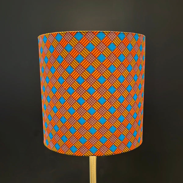 AnnAbatjour - Abat-Jour en Imprimé Wax - Diamètre 25cm (hauteur 25cm) - modèle 2