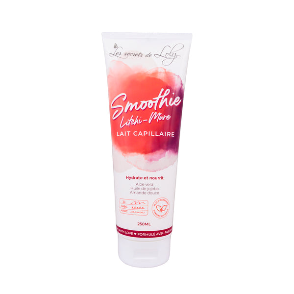 Le Smoothie Litchi Mûre des Secrets de Loly détient une formule composée d’ingrédients naturels pour retrouver une chevelure souple et brillante. Riche en protéines, ce soin permet de restructurer les cheveux et de les réhydrater.