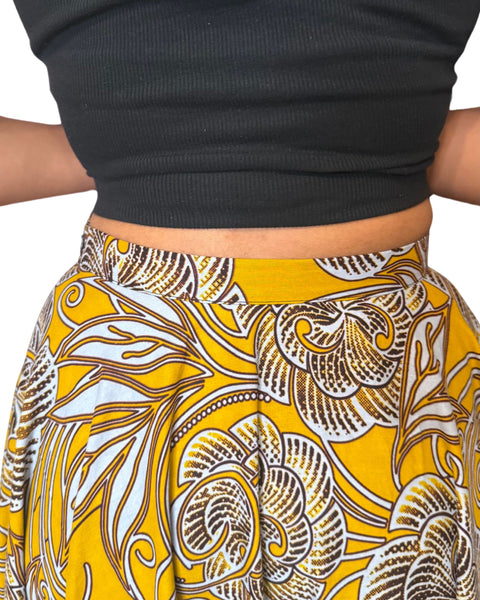 Colorful Black - Jupe longue wax - Safari Doré