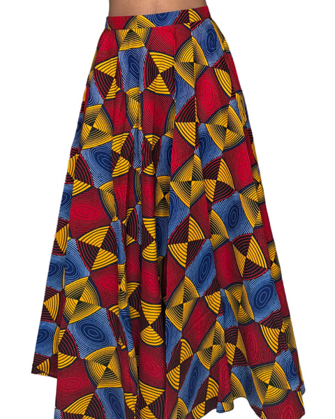 Colorful Black - Jupe longue wax - Kaléidoscope
