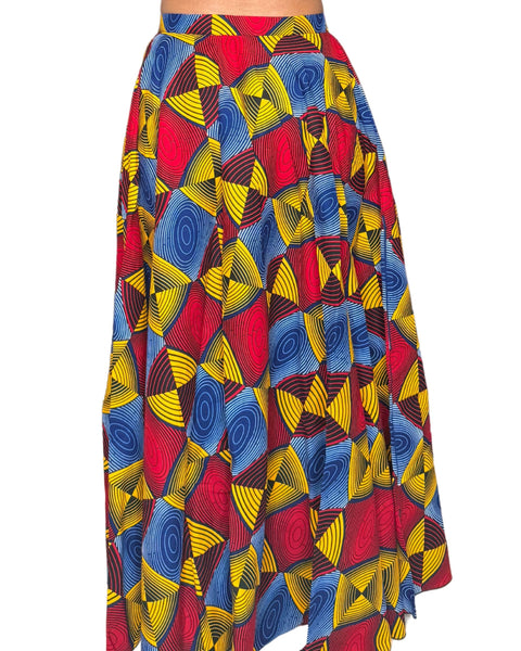 Colorful Black - Jupe longue wax - Kaléidoscope