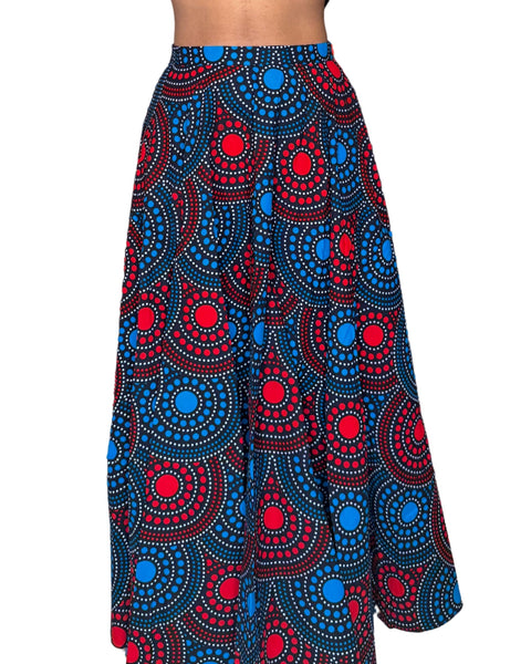 Colorful Black - Jupe longue wax - Cosmic Dance