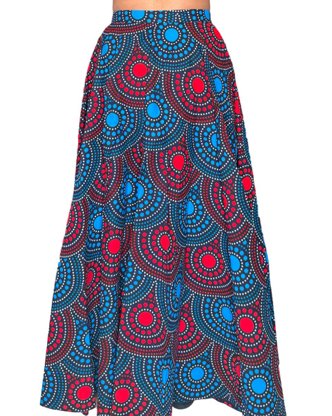 Colorful Black - Jupe longue wax - Cosmic Dance
