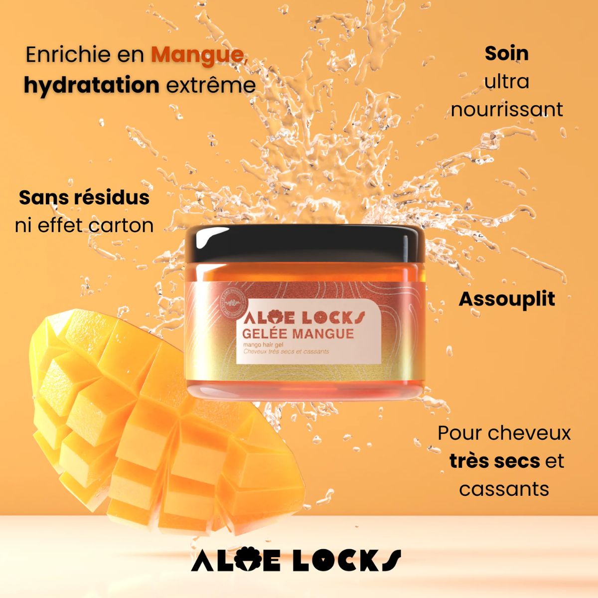 Aloé Locks • Gelée à la Mangue - Colorful Black