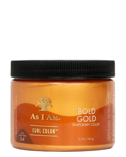 Curl Color est la gelée colorante et coiffante de la marque As I am. Temporaire, elle n'abîme pas vos cheveux. Bold Gold vous offre de beaux reflets dorés.