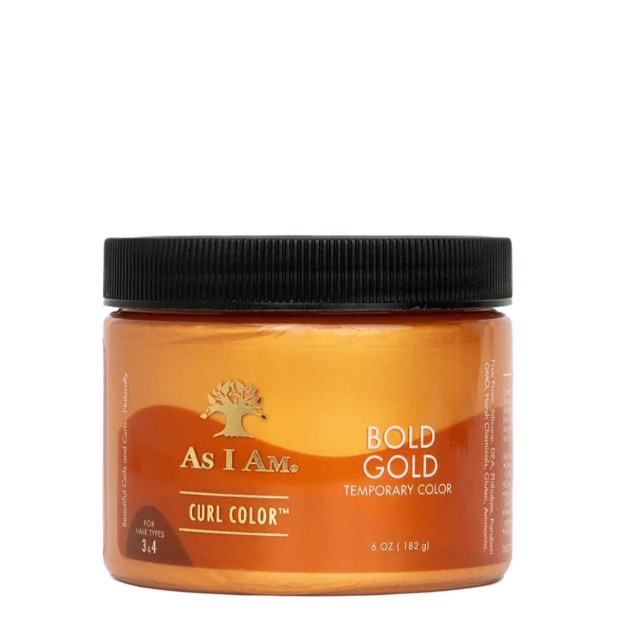 Curl Color est la gelée colorante et coiffante de la marque As I am. Temporaire, elle n'abîme pas vos cheveux. Bold Gold vous offre de beaux reflets dorés.