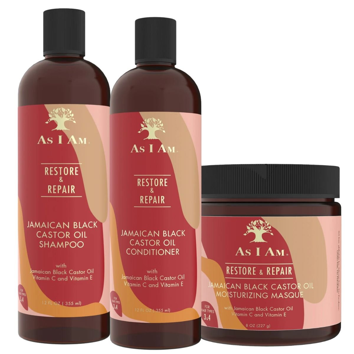 As I Am - Restore & Repair - PACK Wash Day Hydratation & Réparation - 3 produits - Colorful Black