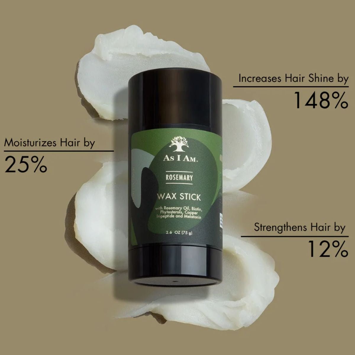 As I am • Rosemary • Hair Wax Stick - Colorful Black