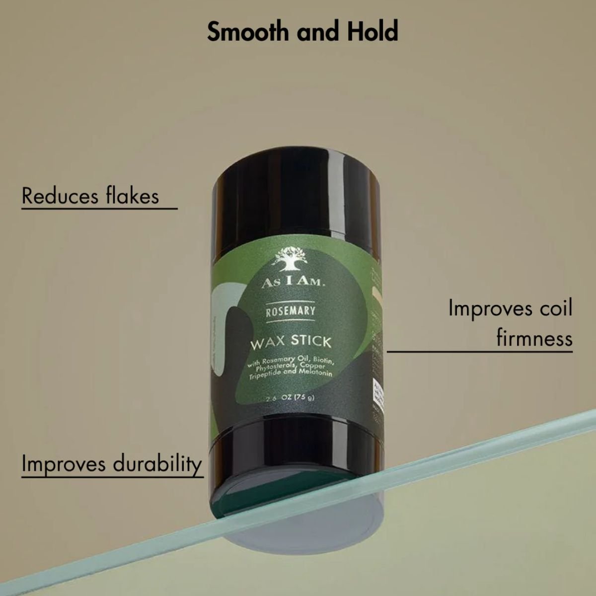 As I am • Rosemary • Hair Wax Stick - Colorful Black