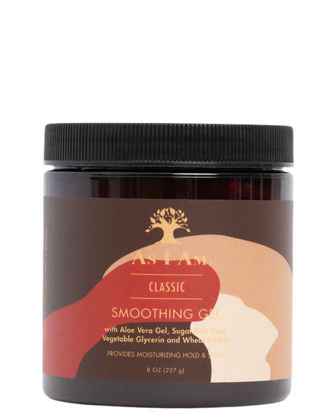 Spécialement conçu pour rendre vos bordures nettes et soyeuses, le Smoothing Gel de As I Am respecte votre cuir chevelu et apporte de la brillance à vos cheveux