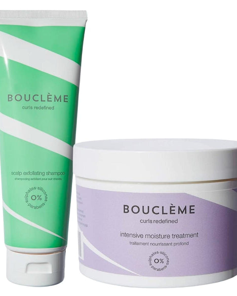 Le pack Bouclème idéal pour nettoyer vos cheveux et les nourrir en profondeur. Comprend le shampoing purifiant Scalp Exfoliating Shampoo et le masque capillaire.