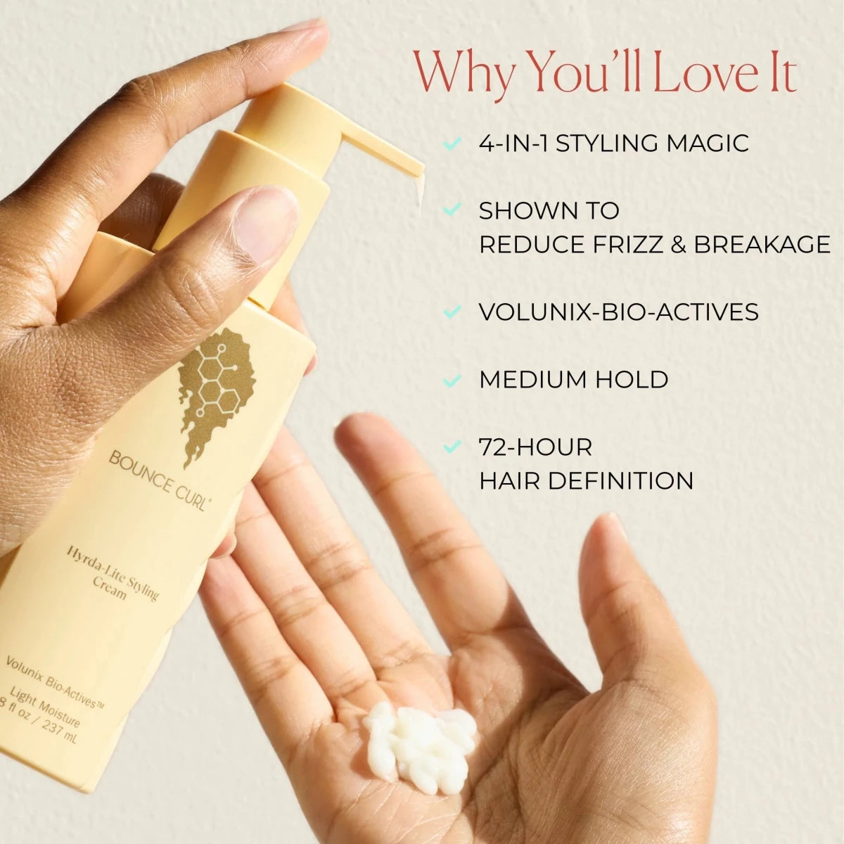 Bounce Curl • Hydra - Lite Styling Cream (crème coiffante) - Colorful Black