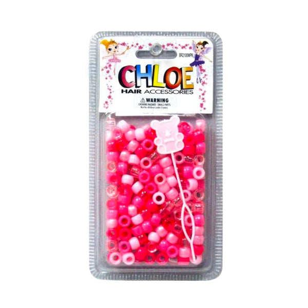 Chloé - 200 Perles rondes pour cheveux - Mix de rose – Colorful Black