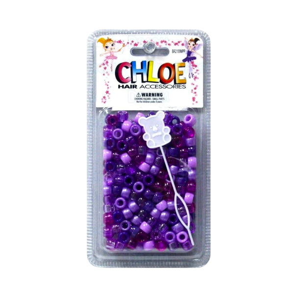 Coiffez votre enfant avec ces jolis accessoires. Ils sont parfaits sur cheveux tressés ou sur les vanilles. Contient un lot de 200 perles de mix de différents violets.