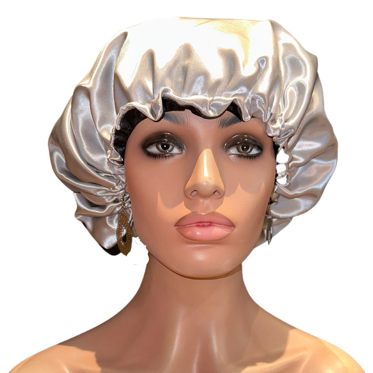 Colorful Black - Bonnet de Nuit en Satin (ajustable) - Colorful Black