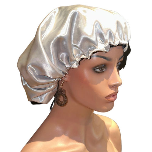 Colorful Black - Bonnet de Nuit en Satin (ajustable) - Colorful Black