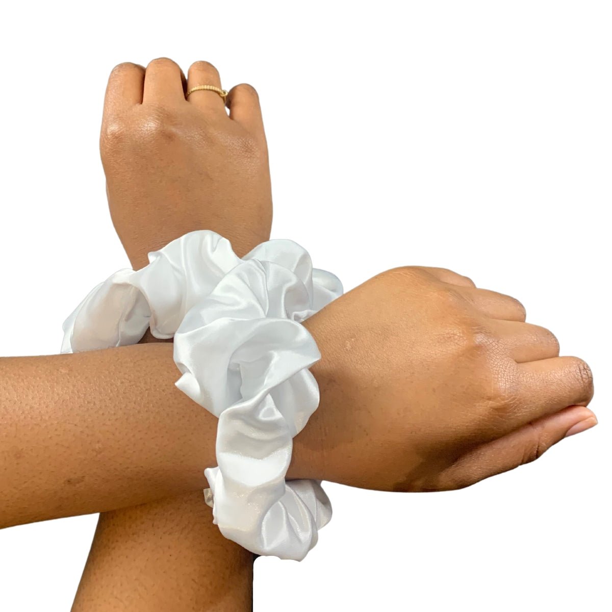 Colorful Black • Chouchou / Scrunchie en satin • Maxi - Colorful Black