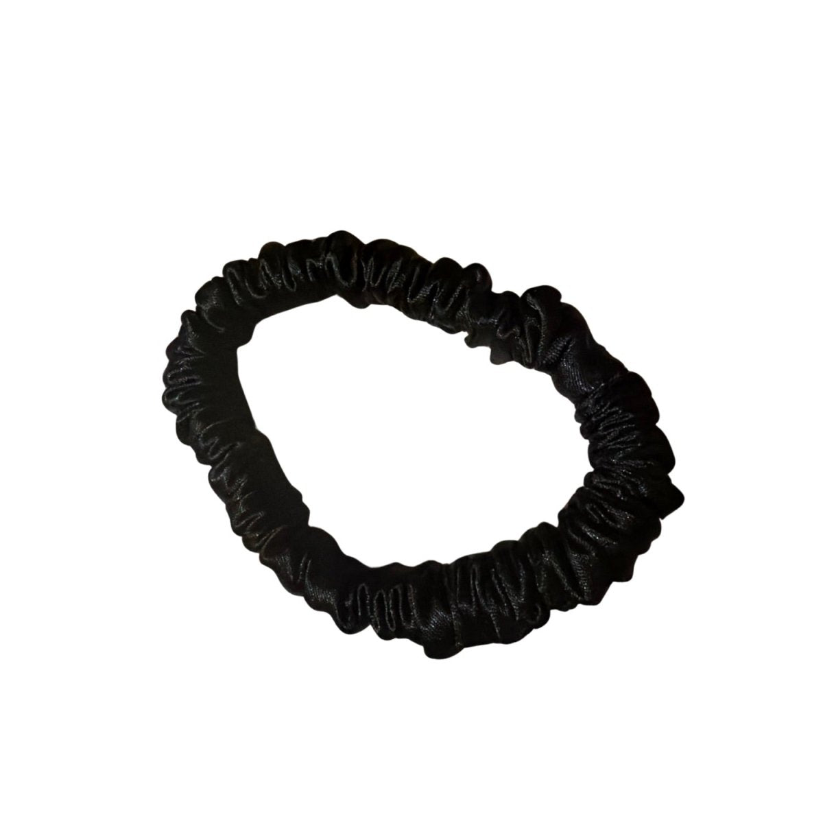 Colorful Black • Chouchou / Scrunchie en satin • Mini - Colorful Black