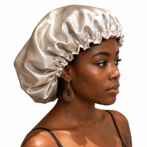 Colorful Black • Essentials • Bonnet de Nuit en Satin (ajustable) - Colorful Black
