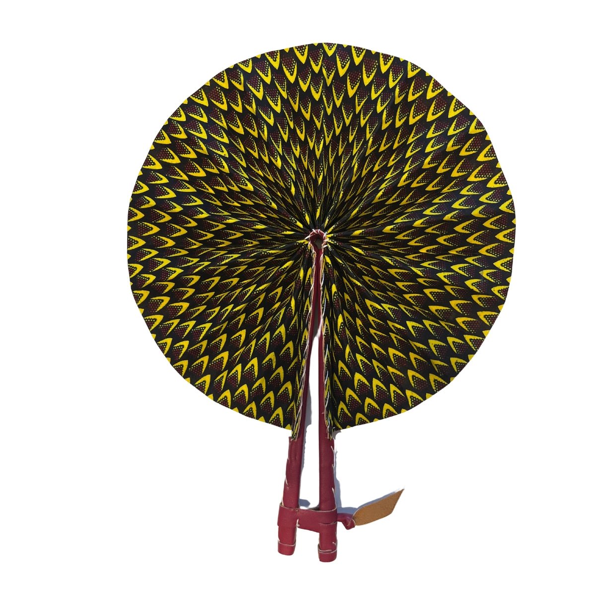 Colorful Black - Éventail en Wax (modèle 6) - Colorful Black