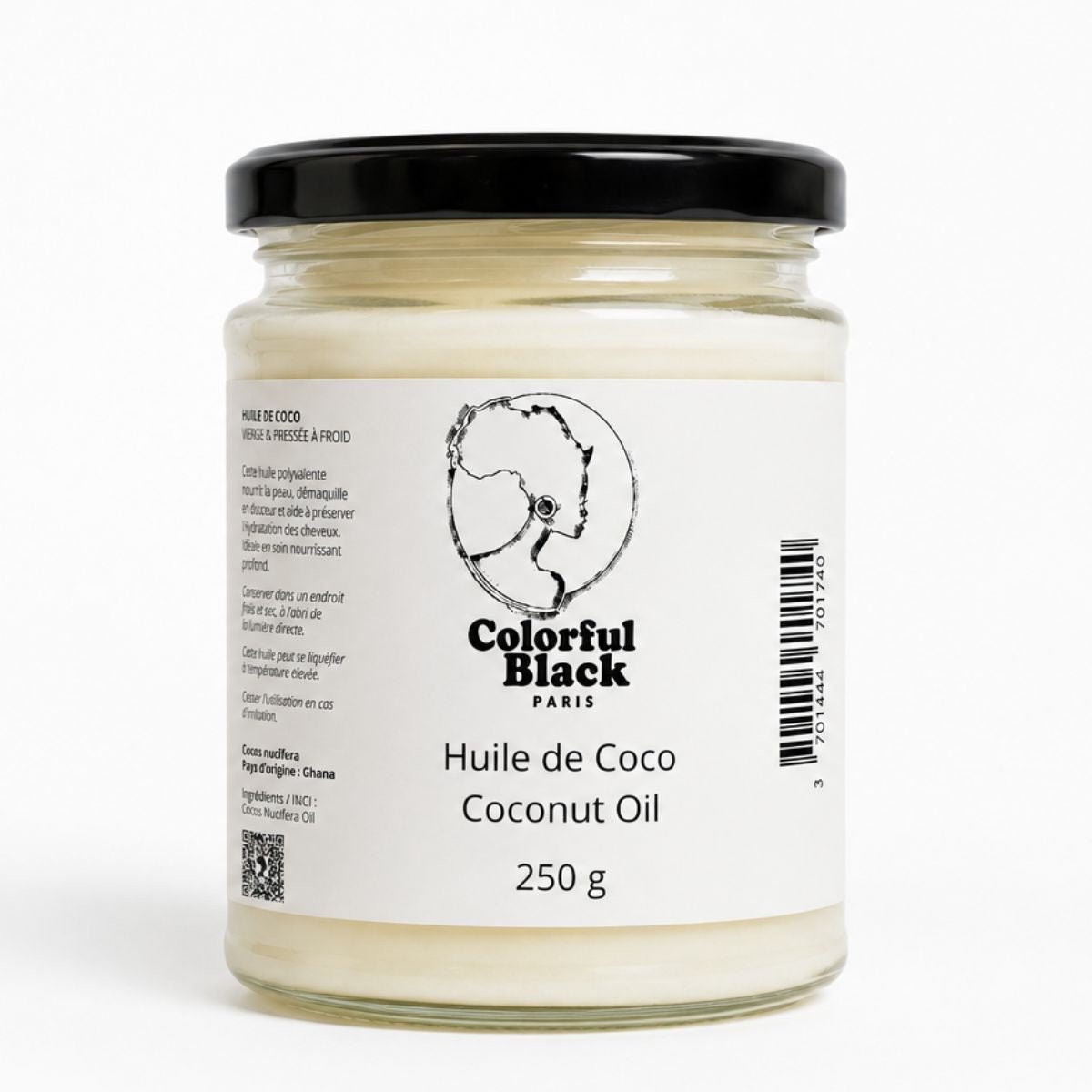 Colorful Black • Huile de Coco vierge pressée à froid - Colorful Black