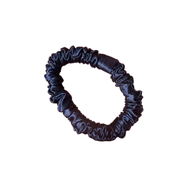 Colorful Black • Chouchou / Scrunchie en satin • Mini