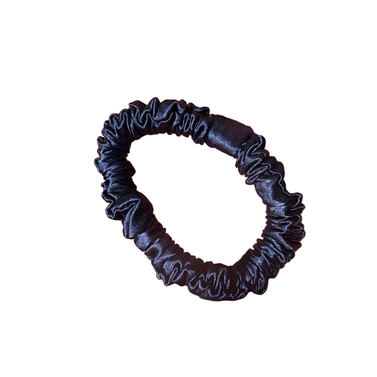 Colorful Black • Chouchou / Scrunchie en satin • Mini