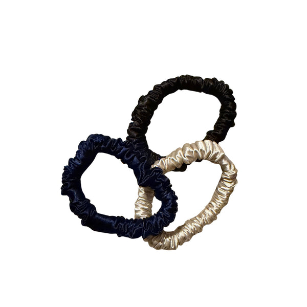 Colorful Black • Chouchou / Scrunchie en satin • Mini