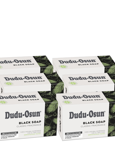 Dudu-Osun - Format standard 150g (savon noir 100% naturel) - LOT DE 6