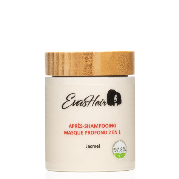 L'Après-Shampoing / Masque Hydratant de la marque Evashair, élu meilleur conditioner de l'année à la NHA. Pour des cheveux hydratés, renforcés et un démêlage facile.