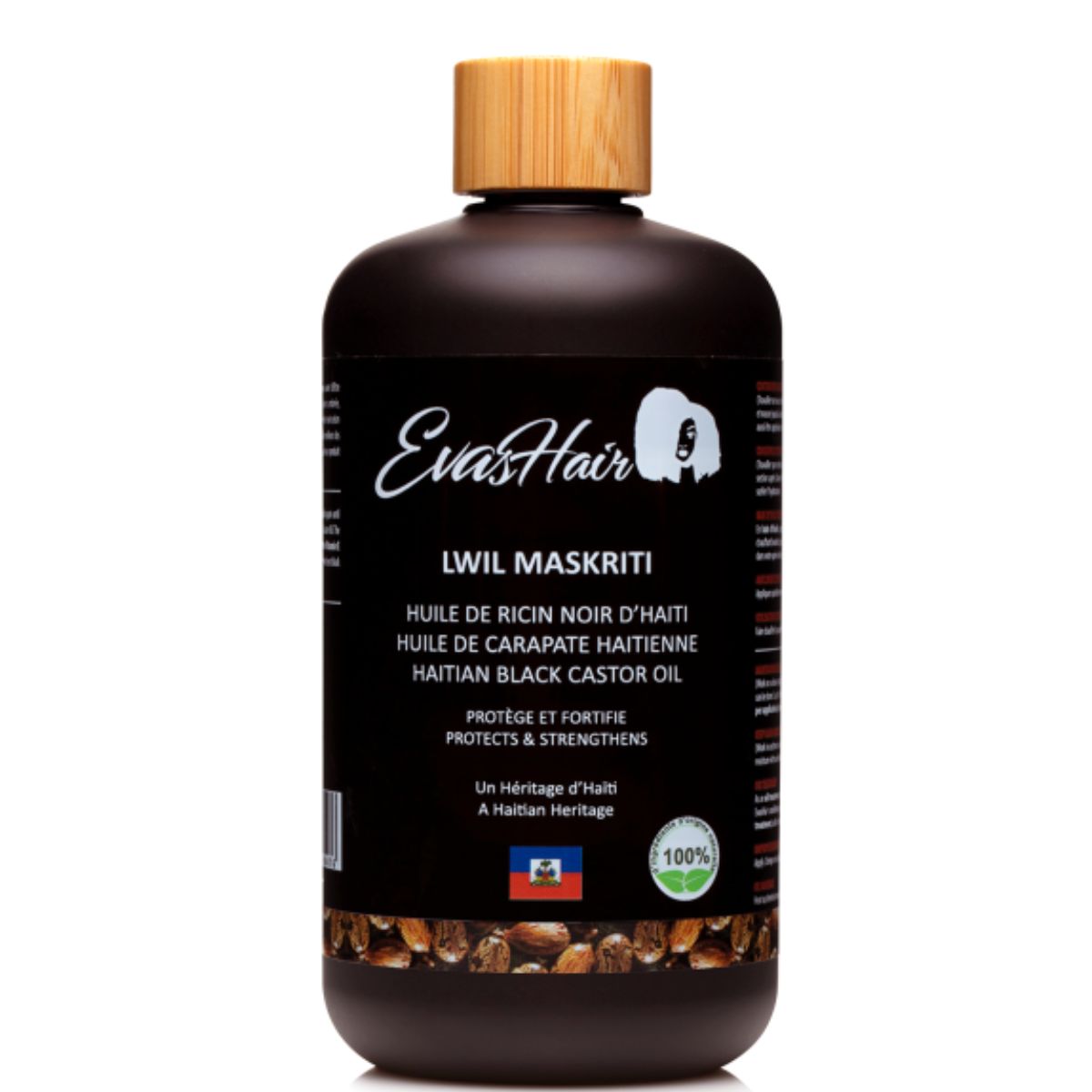 EvasHair - Lwil Maskriti - Haitian Black Castor Oil (multi-use)