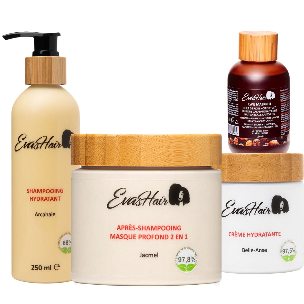Evashair - PACK - Routine capillaire complète - Colorful Black