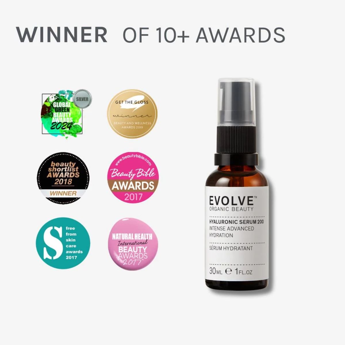 Evolve Organic Beauty • Hyaluronic Serum 200 (sérum hydratant) - Colorful Black