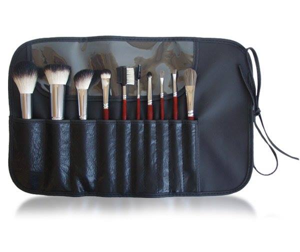 Flori Roberts - Deluxe Brush Set (ensemble de 10 pinceaux à maquillage professionnels) - Colorful Black