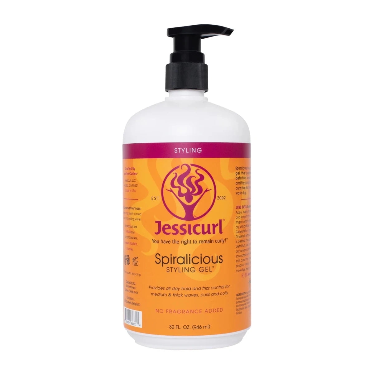 Jessicurl - Spiralicious (Gel activateur de boucles) - 946ml - Colorful Black