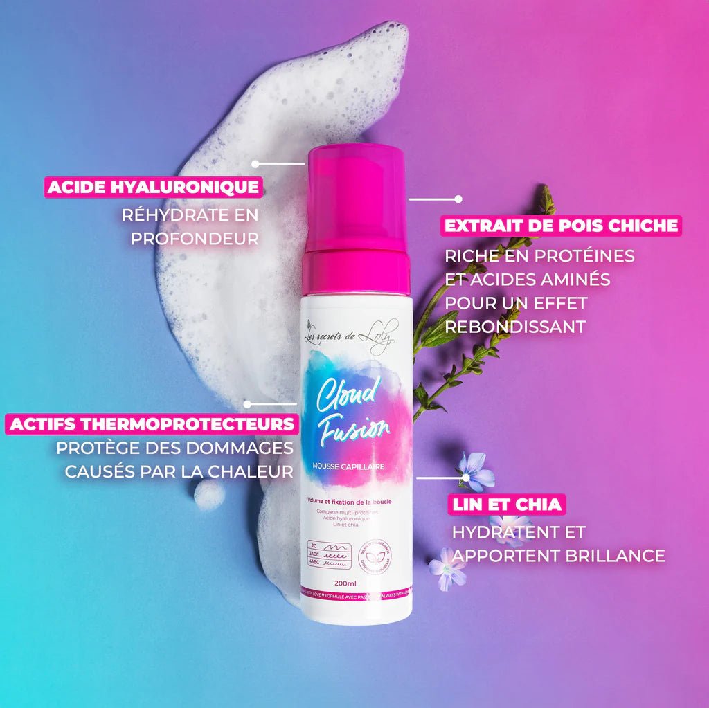 Les Secrets de Loly - Cloud Fusion (mousse coiffante) - Colorful Black