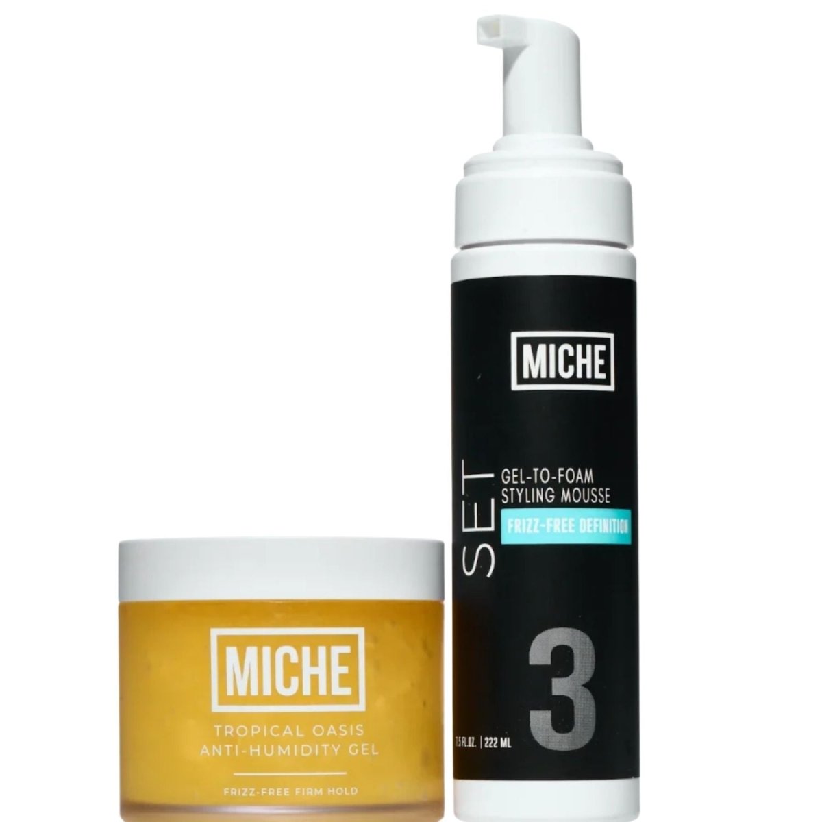 Miche Beauty • ANTI-HUMIDITY GEL + Mousse SET • Classique - Colorful Black