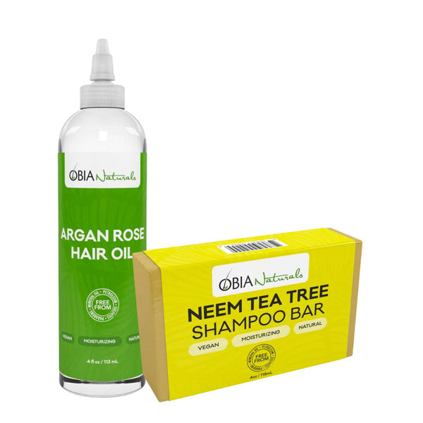 La pousse se situe au niveau du cuir chevelu. Prenez-en soin en le nettoyant et le nourrissant. Ce pack comprend Neem Tea Tree Shampoo Bar et Argan Rose Hair Oil.
