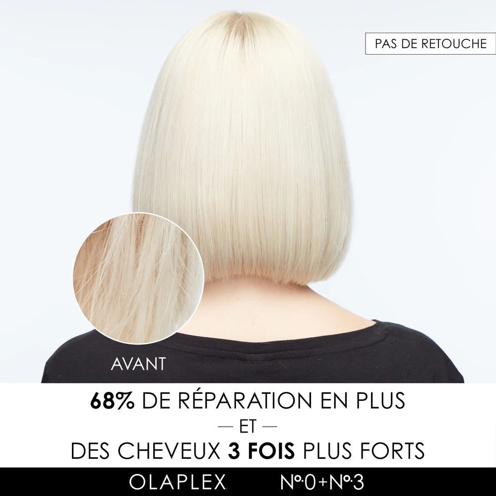 Olaplex n°0 agit en synergie avec le célèbre Olaplex nº3 Hair Perfector, amplifiant son efficacité pour des cheveux visiblement plus forts, réparés et protégés.