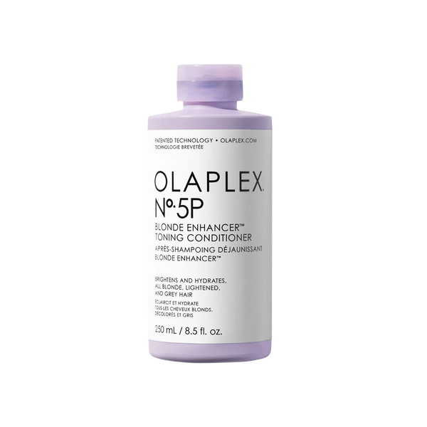 Spécialement conçu pour les cheveux blonds, gris ou méchés, le nº5P Blonde Enhancer Conditioner est enrichi de la technologie brevetée Olaplex Bond Building.