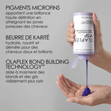 Spécialement conçu pour les cheveux blonds, gris ou méchés, le nº5P Blonde Enhancer Conditioner est enrichi de la technologie brevetée Olaplex Bond Building.