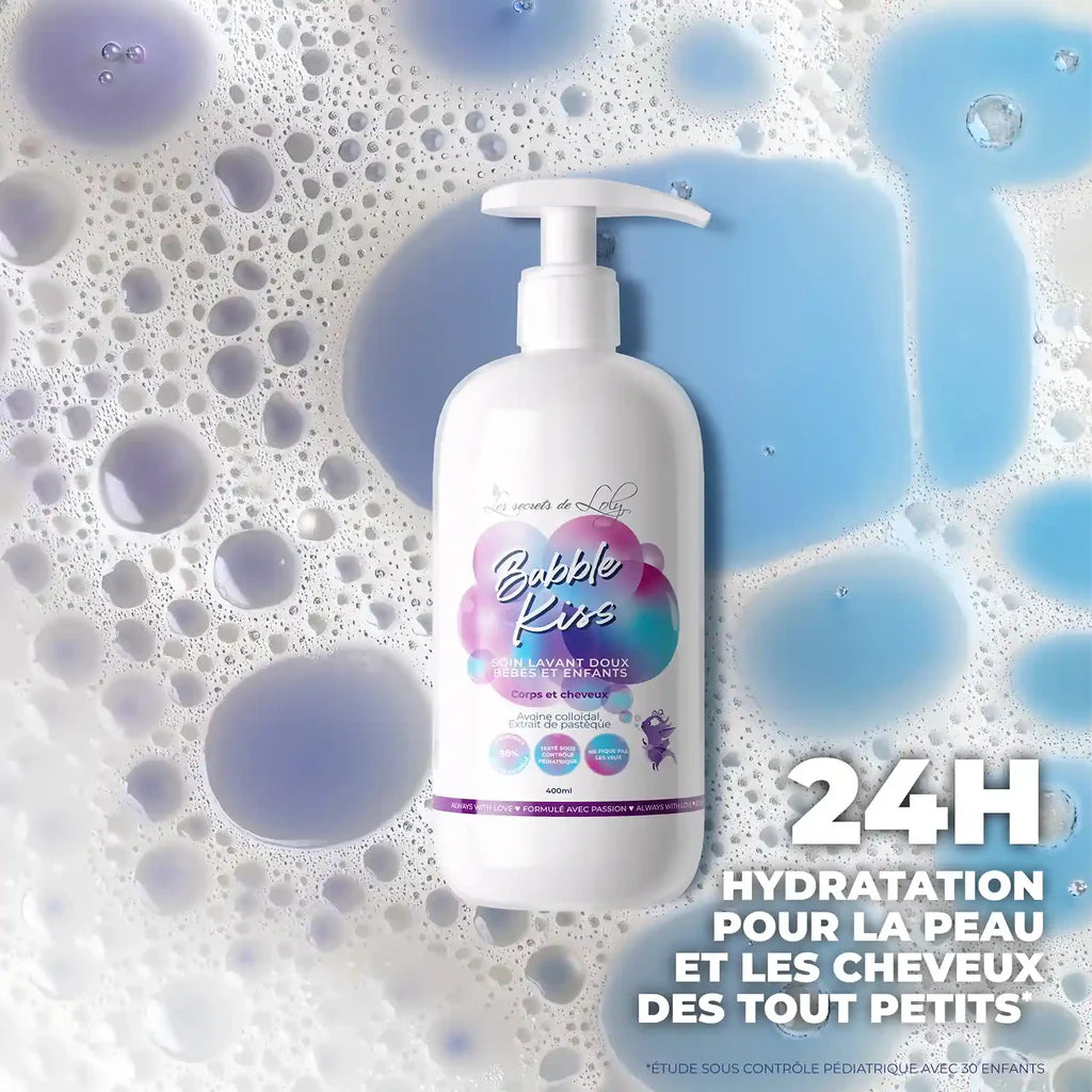 Soin lavant doux 2-en-1 corps & cheveux dès 6 mois. Sans parfum ni huiles essentielles. Nettoie sans irriter, hydrate en douceur. Testé pédiatriquement.