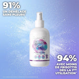 Spray démêlant sans rinçage pour enfants. Hydrate, démêle et rafraîchit les boucles sans alourdir. Dès 18 mois, sans alcool ni parfum synthétique.